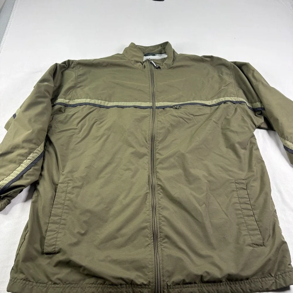 Vintage‎ Nike Track Jacket Mens XL Green Full Zip Lined Casual Y2K